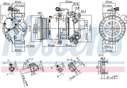 KOMPRESOR KLIM.TOYOTA AURIS (07-), TOYTACOROLLA (07-), TOYOTA URBAN CRUISER (09-), TOYOTA YARIS ( NIS 89443