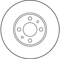 TARCZA HAM./PRZ/ FIAT IDEA 04- @257,5X22 TRW DF2734