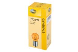 ŻARÓWKA 12V 21W PY21W BAU15S            POMARAŃCZOWA HELLA 8GA 006 841-121