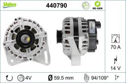 ALTERNATOR FIAT 500, PUNTO, DOBLO, PANDA VAL440790