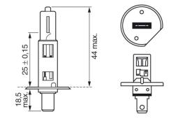 ŻARÓWKA H1 12V 55W /BOSCH/ XENON BLUE   /BLISTER/ PG2.3. 1 987 301 011