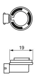 ŻARÓWKA H11 12V 55W /PGJ19-2/ /BOSCH/ PURE LIGHT PG2.3. 1 987 302 084