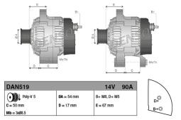 ALTERNATOR DENSO DENSO DAN519