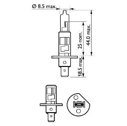 ŻARÓWKA H1 12V  55W /LONGLIFEECOVISION/ /KPL-2SZT/ PHILIPS PH 12258LLECOS2 /2-SZT/