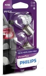 ŻARÓWKA 12V 21W KIER. BA15S P21W        /KPL-2SZT/ /VISON PLUS/ PHILIPS PH 12498VPB2  /KPL-2SZT/