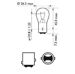 ŻARÓWKA 12V 21W/5W BAY15D /2-SZT/ PHILIPS PH 12499B2  /KPL-2SZT/