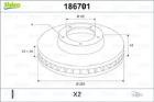 TARCZE HAM. - 2SZT. /VALEO/ VALEO VAL186701